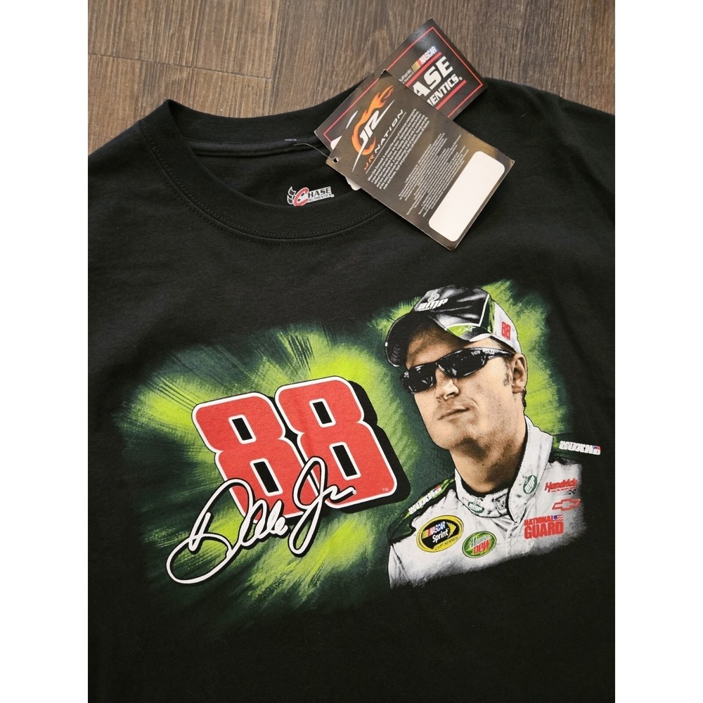 Chase Authentics Shirt Mens M Black Dale Earnhardt Jr #88 2008 NASCAR Tee NWT